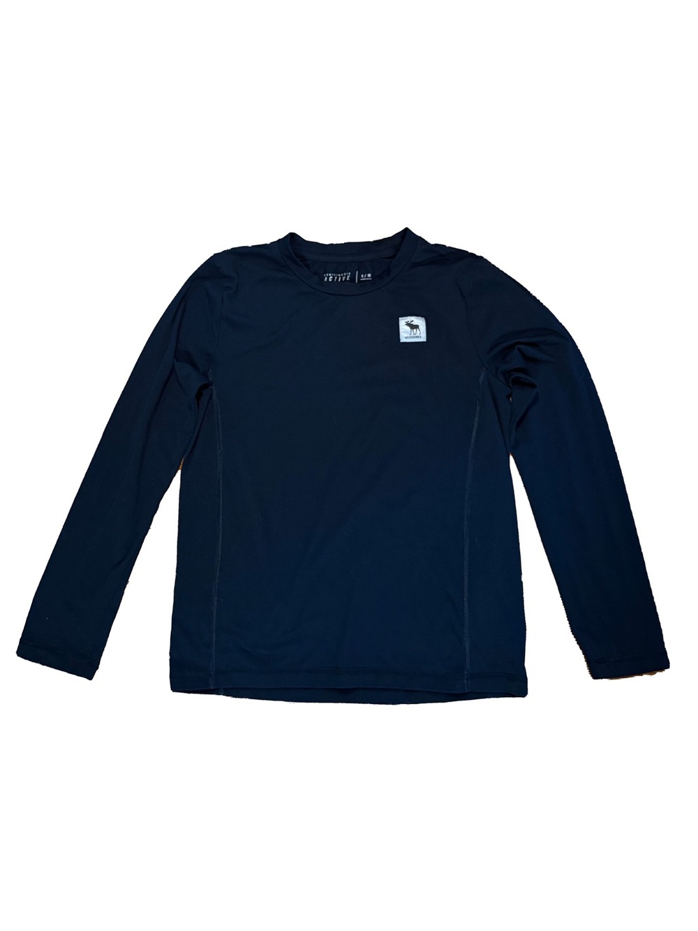Abercrombie & Fitch Active Navy Long-Sleeve Performance Top Youth 9/10